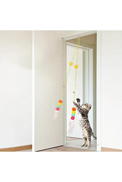 jetfast Elastic Adhesive Multicolor Cat Play Rod Training Toy