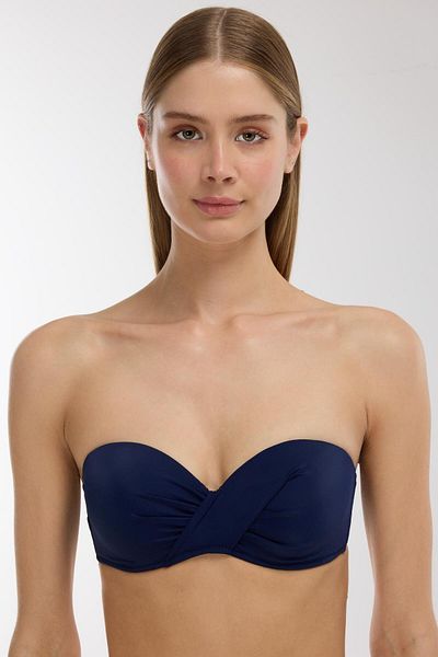 AYYILDIZ 63549 Navy Blue Strapless Bikini Top