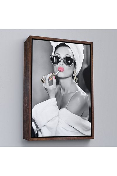 Harita Sepeti Εκτύπωση σε καμβά Audrey Hepburn με λευκό πλαίσιο