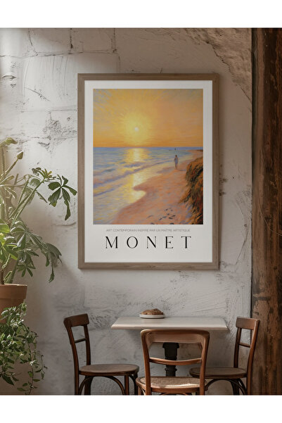 Norddesign Çerçeveli Poster Tablo Duvar Dekorasyonu - Ressam Serisi Claude Monet - 14