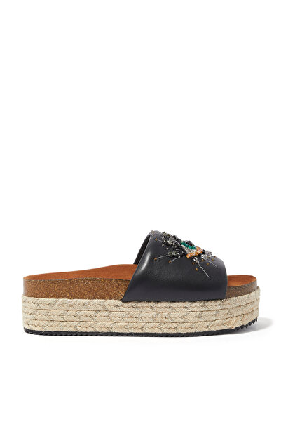 Kurt Geiger Black Leather Platform Sandals - Stylish and Comfortable Design