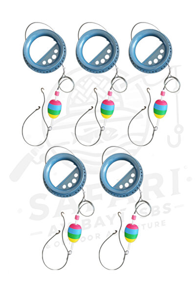 SAFARİ AV BAYİ SBS Kasnaklı Şamandıralı Olta Takımı - 2 İğneli Mantarlı Kurşu...