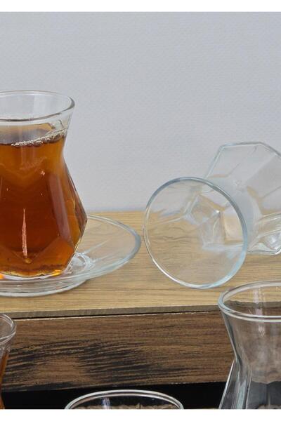 HomeTarz Lavinia 12 Piece Tea Set - Tea Cup Set for 6 People - 130 ml