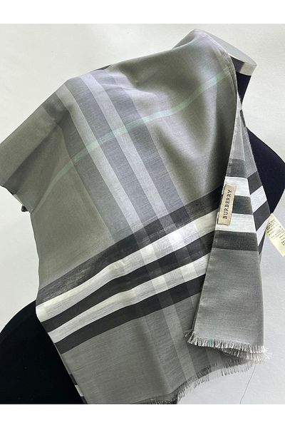 NURMAHREM Shawl Plaid Silk Shawl Trending Product