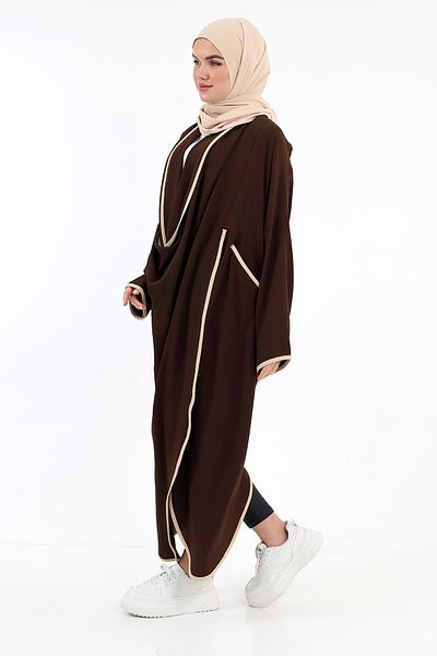 Berel Moda Fenomen Bitter Brown Cross Tunic