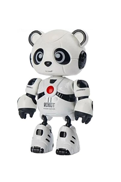 Bazu Işıklı Konuşan Hareketli Eğitici Oyuncak Robotu Panda Robot-Usb Şarjlıdır.
