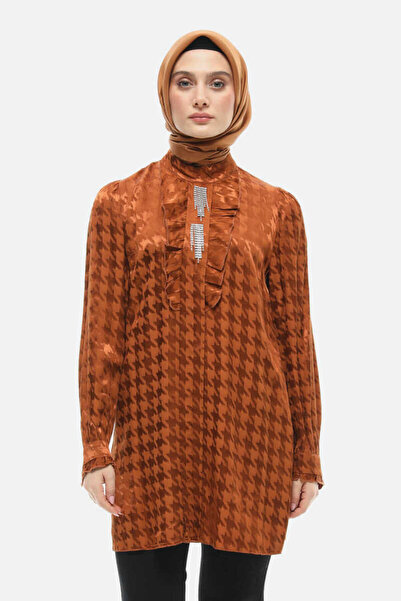 Setrms Sarkıt Taş Detaylı Desenli Tunik