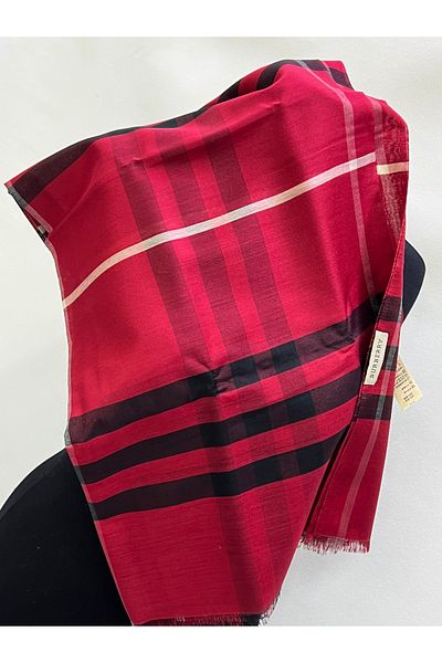 NURMAHREM Shawl Plaid Silk Shawl Trending Product