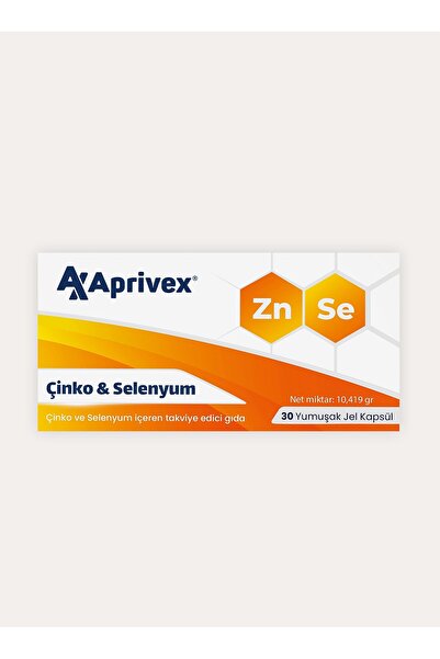 Aprivex 30 كبسولة جل ناعمة من الزنك + السيلينيوم