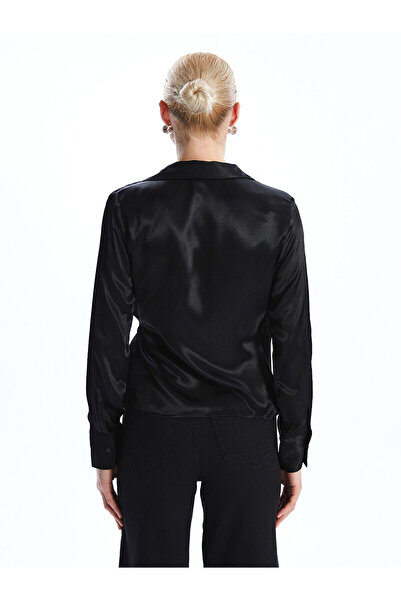 LC Waikiki Shirt Collar Satin Women's Blouse