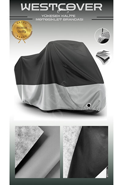 WestCover مشمع فالكون ديزيرت 277 متوافق مع قماش مشمع للدراجات النارية عالي الجودة من فيلكس، غطاء رمادي أسود
