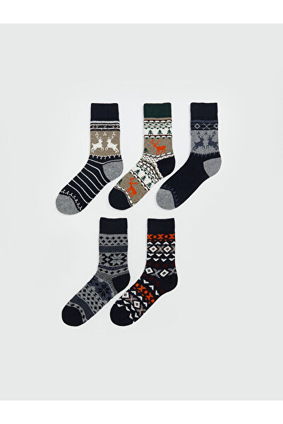 LC Waikiki New Season Patterned Men's Socks 5-Piece Set