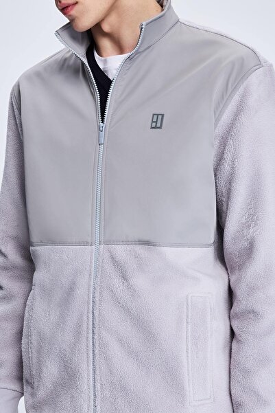 Hatemoğlu Сірий Regular Fit Hakim Yaka весняний пальто