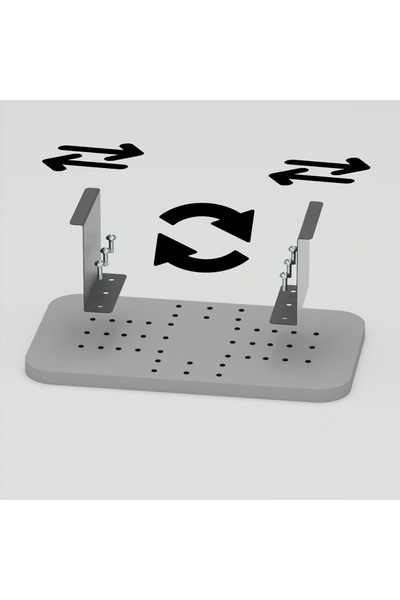 HOMS Masuta laterala, Verla Homs, alb si negru, reglabil, 25040