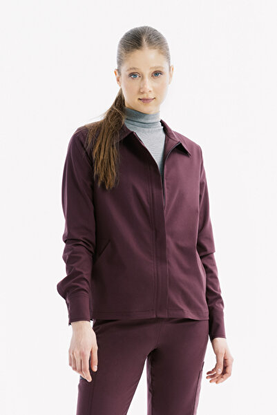 Rhow سترة إيكو بأكمام طويلة باللون العنابي