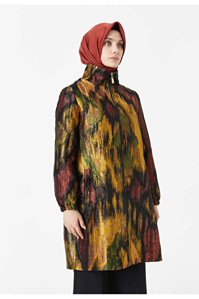 Setrms Kiremit Dik Yaka Jakarlı Kaban 2413247