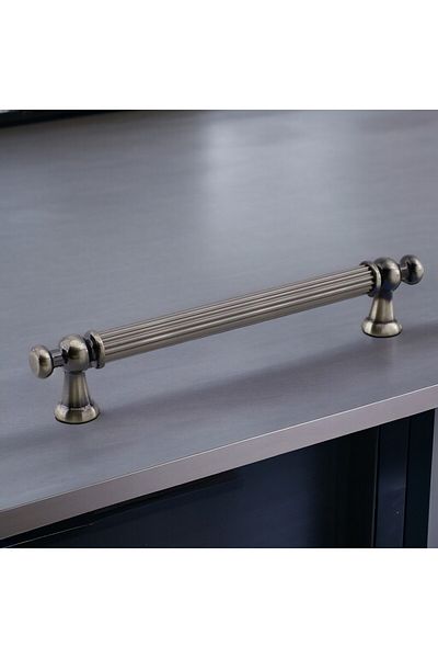 Badem10 Mâner din metal nichel antic Selçuklu 96 mm Mobilier Bucătărie Sertar Dulap Dulap Ușă Mânere Mâner