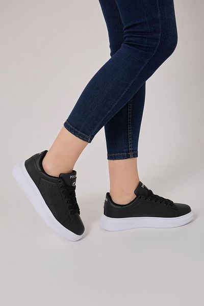 POLENS Pantofi sport unisex, de culoare neagră, în stil Mcqueen, confortabili, ortopedici