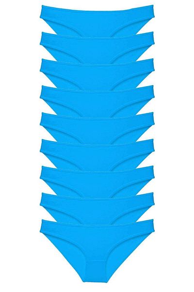 Royaleks 9 Pieces Super Eco Set Lycra Women's Slip Panties Blue