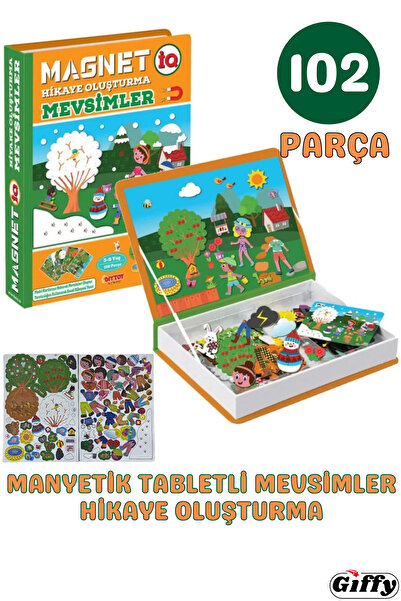 giffy Oyuncak Manyetik Tabletli Hikaye Oluşturma - Mevsimler 102 Parça Set Eğ...