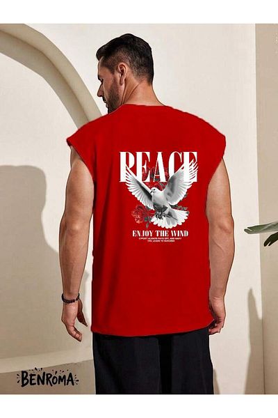 BENROMA 1 προϊόν για αγορές 6 και άνω Δώρο Peace Enjoy The Wind Pigeon εμπριμέ αμάνικο μπλουζάκι