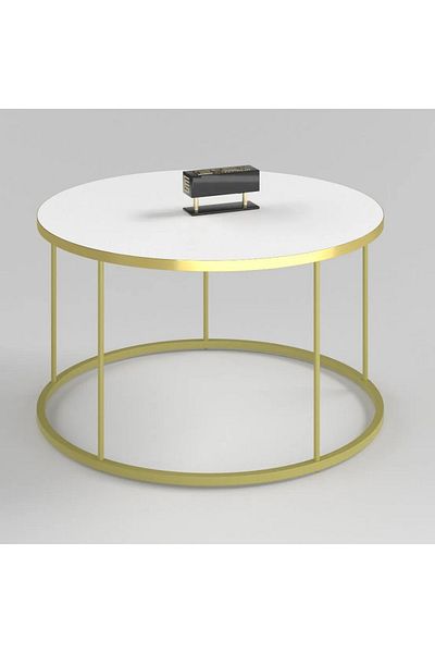 HOMS Masuta de cafea Vicenta  Homs, bej si auriu, seria 440, 70 cm