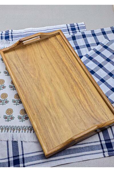 HomeTarz Acacia Tray - Tray with Retractable Legs - 50X30 cm