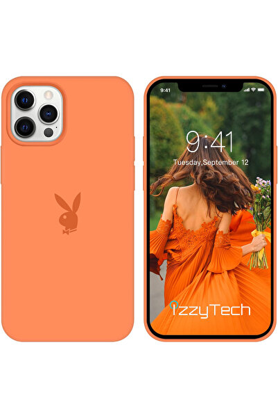 izzytech غطاء حماية من السيليكون لهاتف آيفون 14 برو ماكس، شعار بلاي بوي، سطح ...