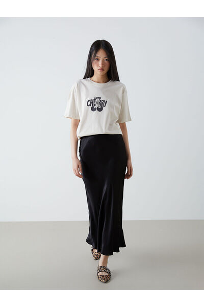 LC Waikiki Fusta de damă din satin slim fit