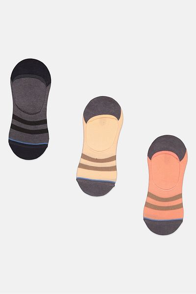 RBX Men 3 Pairs Invisible Socks, Multicolor