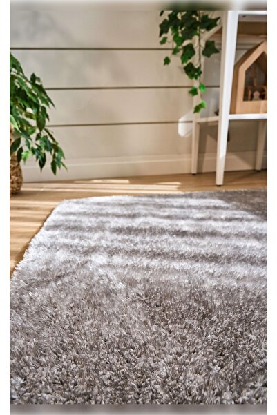 Apex Halı Vega Gri Yumuşak Dokulu Üst Kalite Yıkanabilir Pelüş Post Halı