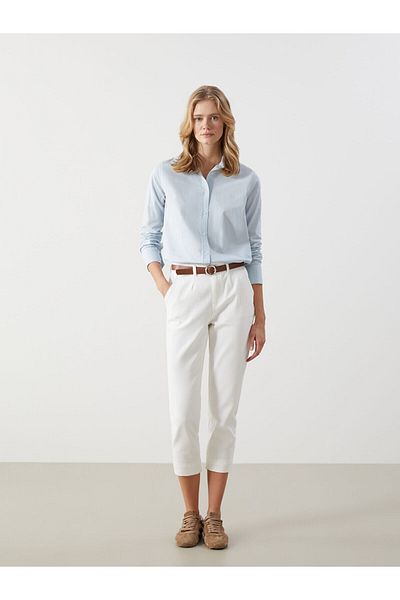 LC Waikiki Γυναικείο τζιν παντελόνι Mom Fit με ζώνη μέσης