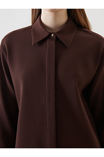 LC Waikiki Kahverengi Kadın Gömlek Tunik