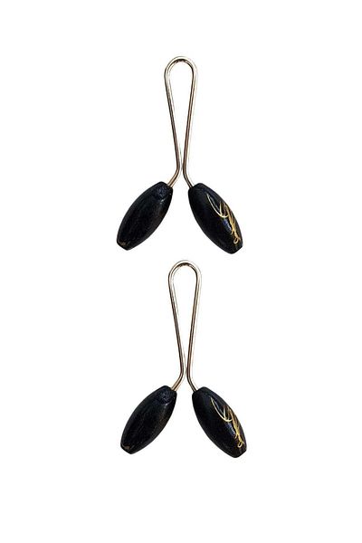 Royaleks 2 Pieces Hijab Scarf and Shawl Clip Black
