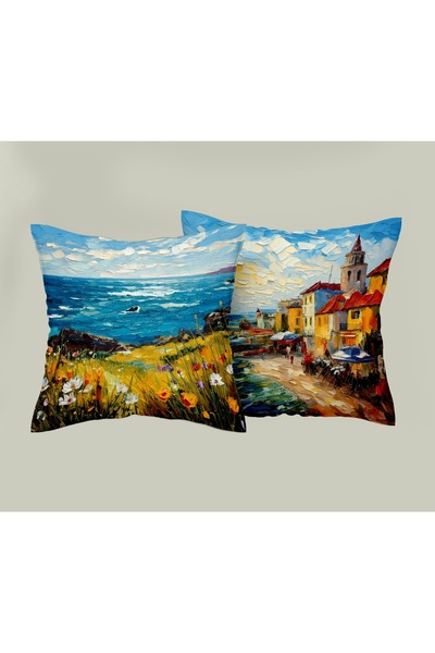 9Renk Husă de pernă decorativă colorată 3D 40 cm*40 cm 2 bucăți