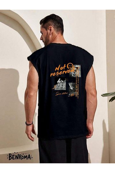 BENROMA 1 μπλουζάκι δώρο για αγορές 6 και άνω στο καλάθι - Μη κρατημένο εμπριμέ αμάνικο μπλουζάκι