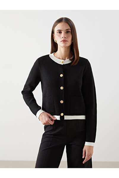 LC Waikiki Γυναικεία πλεκτή ζακέτα Özmarka New Season με λαιμόκοψη