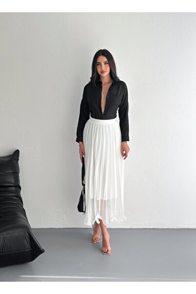 winmoda 88 cm Tulle Skirt Lined / 68 cm / Skirt Hem Wavy