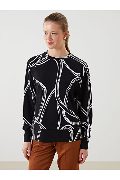 LC Waikiki Γυναικείο φούτερ Özmarka New Season με μοτίβο κυκλοφόρου δακτυλίου...