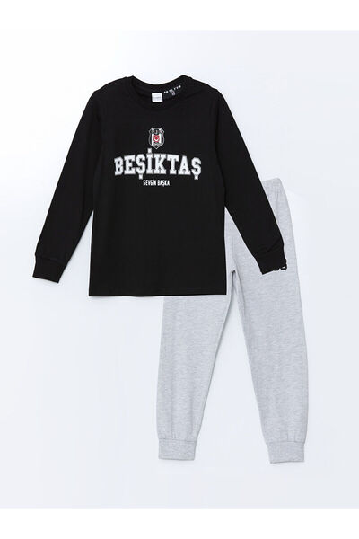 LC Waikiki Σετ πιτζάμες για αγόρια Özmarka New Season Crew Neck με τύπωμα