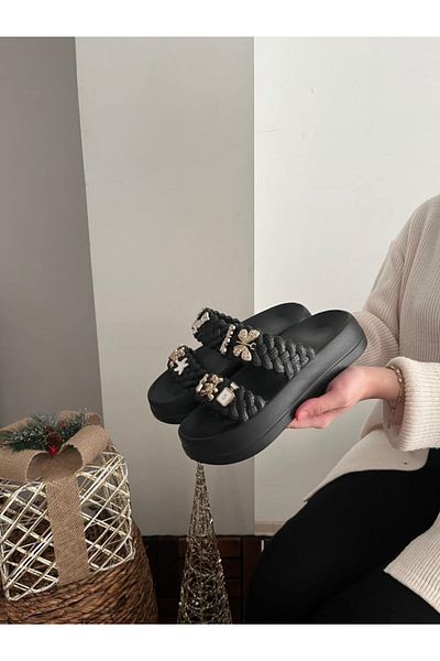 Behtah Kundura Stylish Design Open Front Beach Pool Garden Sea Summer Soft Thick Sole Daily Slippers