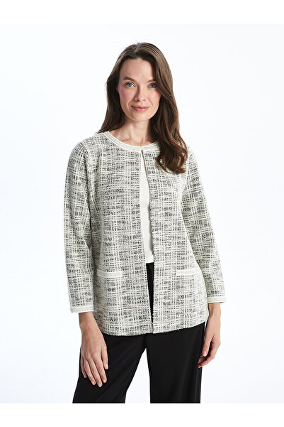 LC Waikiki Özmarka New Season Crew Neck Patterned Women's Cardigan