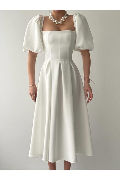Gökyüzü Moda Myterrax Benjamin A-Line Midi Dress