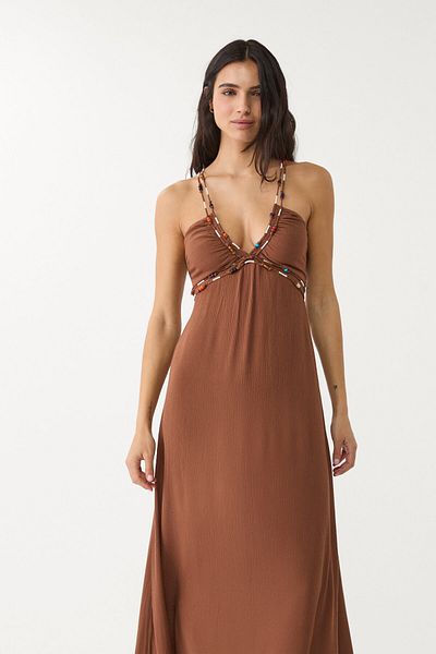 Stradivarius Long flowing beaded dress