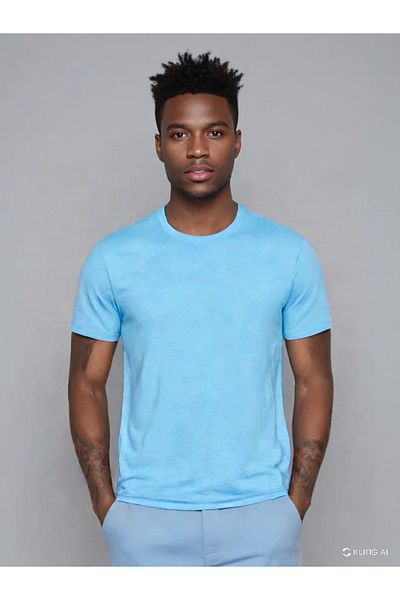Esra Butik Hane Tricou pentru bărbați cu gât crew
