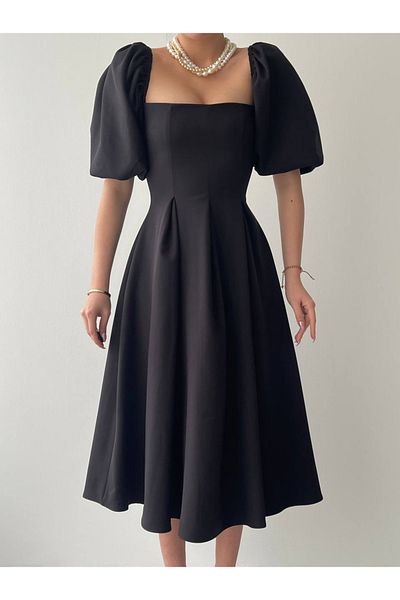 REKA MODA    Benjamin Midi Dress with Bell Skirt