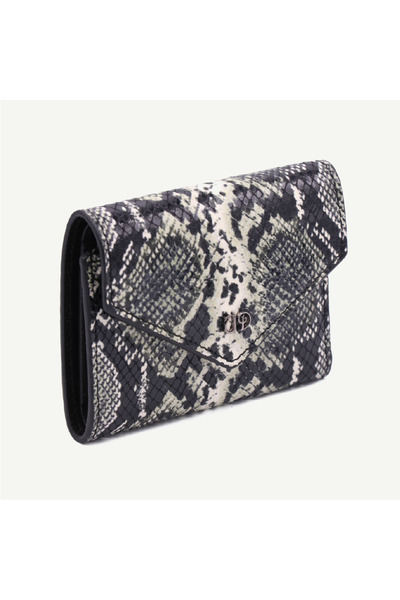 Uderra Leather Uderra Genuine Leather Black-White Women's Wallet - S1Kc0002