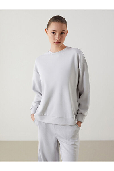 LC Waikiki Γυναικείο φούτερ Özmarka New Season Crew Neck oversized