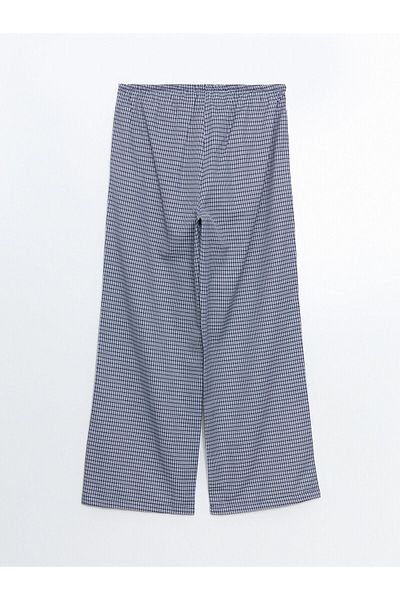 LC Waikiki Pantaloni de pijama pentru femei în carouri cu talie elastică