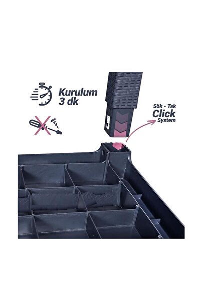 nar sokağı Camlı Antrasit 90x90 Cm Rattan Bahçe Balkon Masası